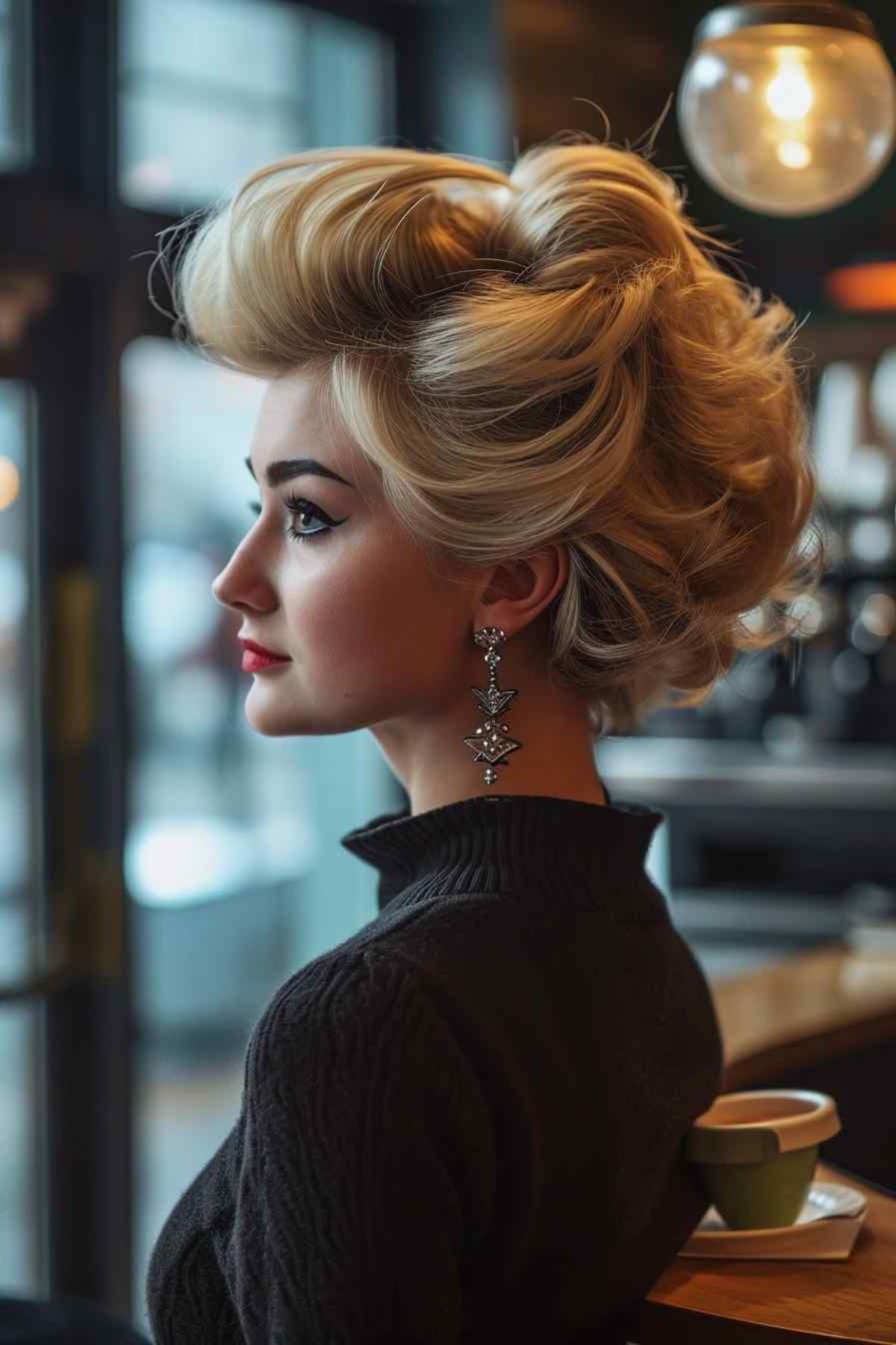 Bouffant with Modern Layers 