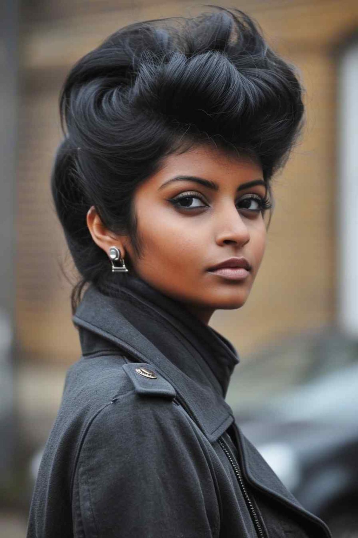 Bouffant with Modern Layers 