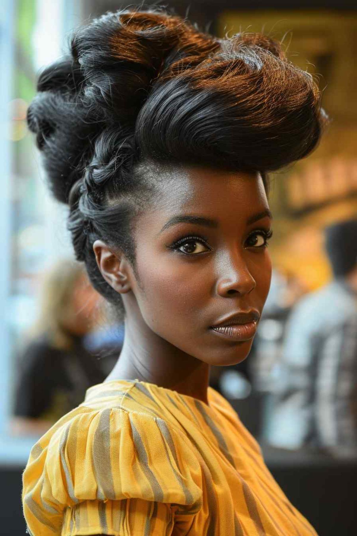 Bouffant with Modern Layers 