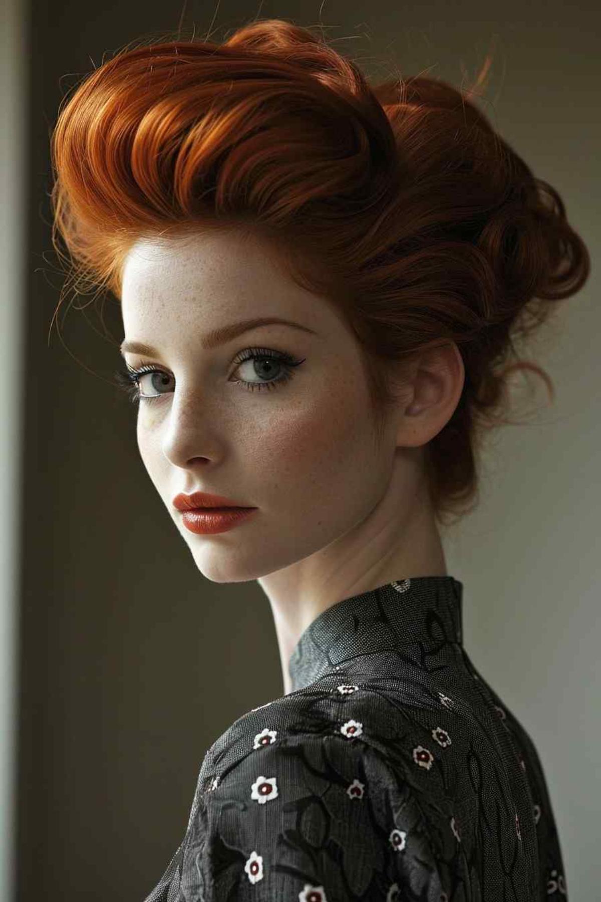 Bouffant with Modern Layers 