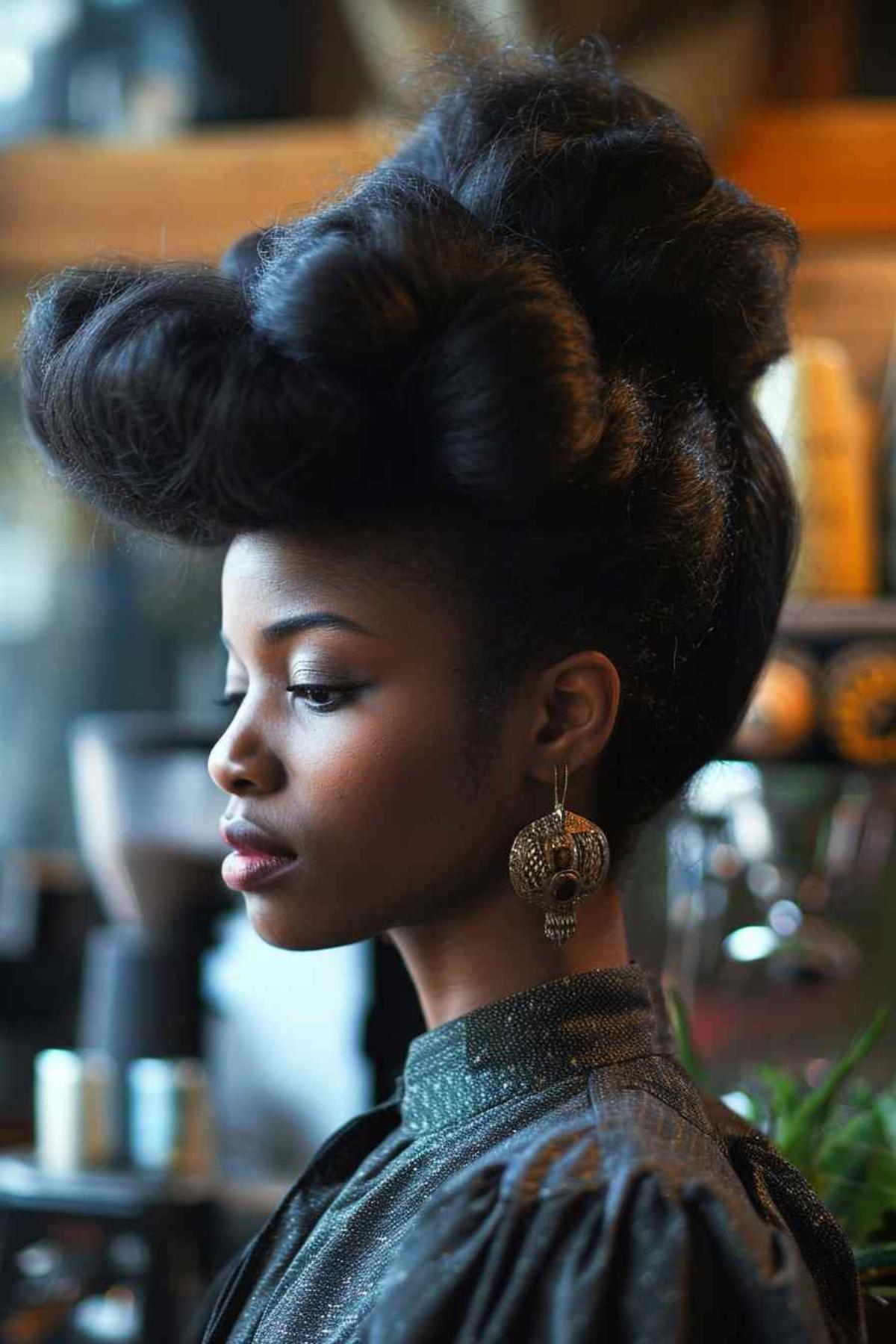 Bouffant with Modern Layers 