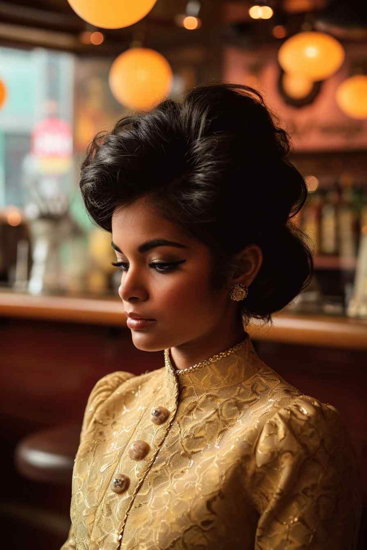 Bouffant with Modern Layers 