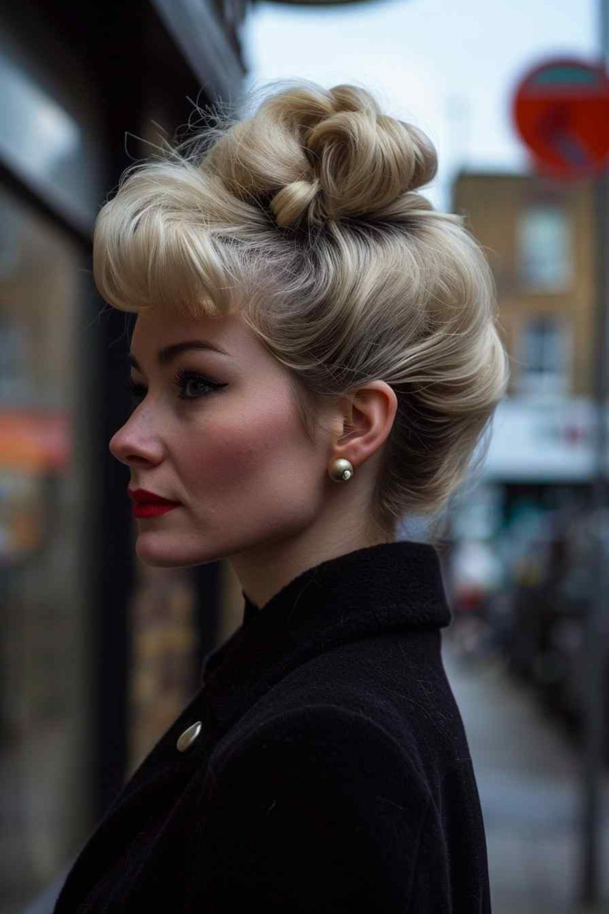 Bouffant with Modern Layers 