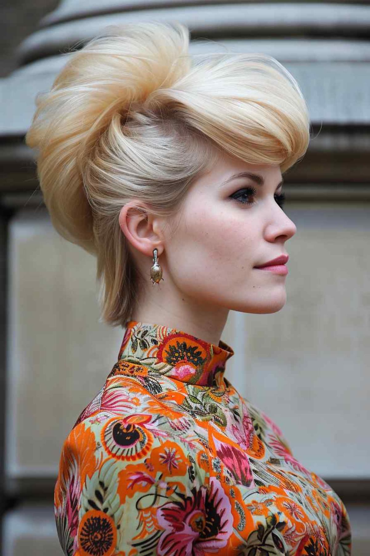 Bouffant with Modern Layers 