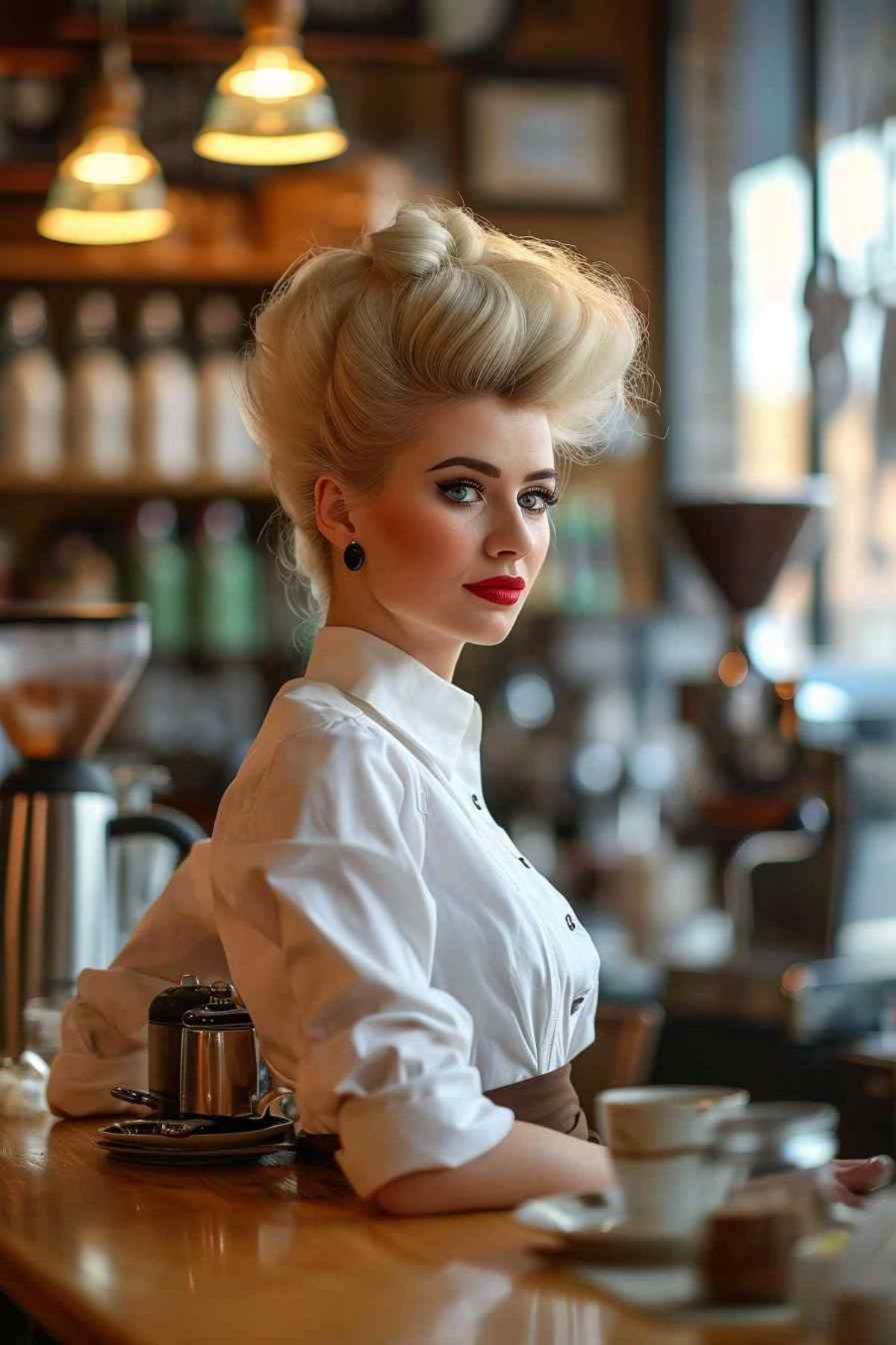 Bouffant with Modern Layers 